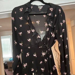 Sheer floral blouse